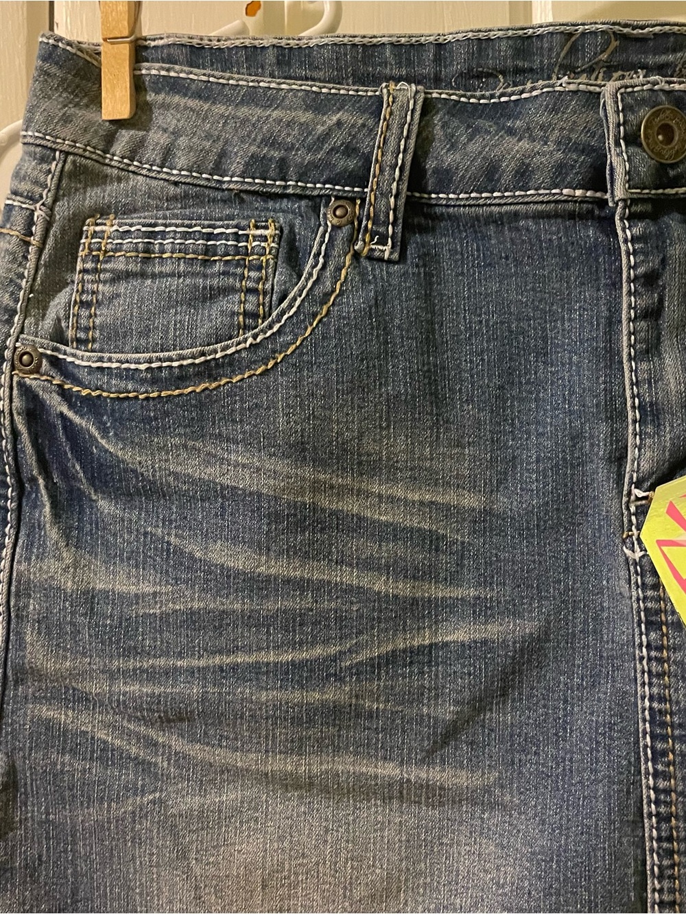 Revolution by Revolt Y2K midi Jean skirt-junior size 16 NWT - Picture 5 of 9